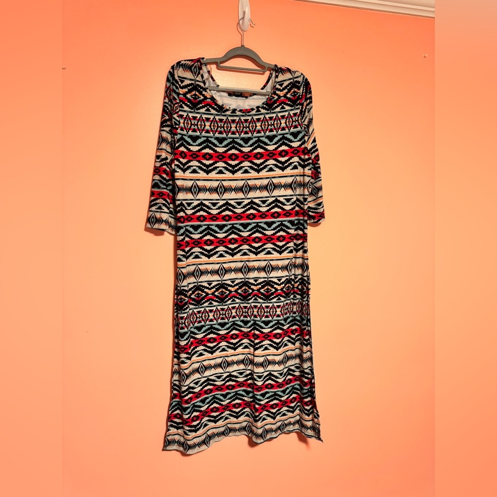 Patterned Multicolor Women's Dress